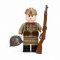 1pc WWII Soviet Rifleman with Mosin Nagant M1891 Minifigure