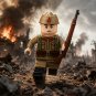 1pc WWII Soviet Rifleman with Mosin Nagant M1891 Minifigure