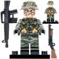 1pc Vietnam War US Tiger Stripe Grunt with Shotgun Minifigure