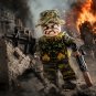 1pc Vietnam War US Tiger Stripe Grunt with Shotgun Minifigure