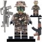1pc Vietnam War US Jungle Camo Grunt with Rifle Minifigure