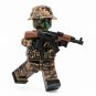 1pc Vietnam War US Jungle Camo Grunt with Rifle Minifigure