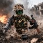 1pc Vietnam War US Jungle Camo Grunt with Rifle Minifigure