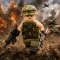 1pc Vietnam War US Helmeted Grunt with Shotgun Minifigure