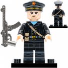 WWII Soviet Naval Infantry Black Uniform SMG 1pc Minifigure