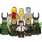 8pc Movie Hero Loki Iron Armor Minifigure Set