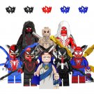 8pc Spider Man Venom Deadpool Custom Minifigure Set