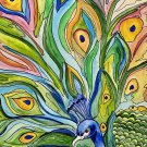 Peacock with plumage