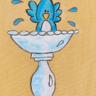 Blue bird bath time