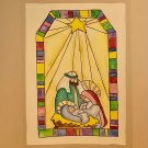 Stained glass panel; The Nativity