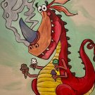 Dragon loves ice cream