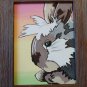 Bunny with rainbow background
