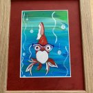 Smart fish with purple glasses