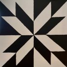 Black and white quilt square