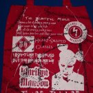 DIY Marilyn Manson Red Canvas Tote/Purse - Handbag - Heart Shaped Glasses