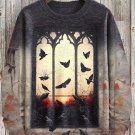 Men's Church Crow Window Mystic Fantasy Art Casual Sweatshirt