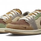 Men's AJ 1 Low "Zion Voodoo' Tan Retro Design Sneaker Size 11 Men's AJ 1 Low "Zion Voodoo' Tan Retro Design Sneaker Size 11