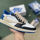 Men's AJ 1 Low "Travis Scott x Frag" Retro Design Blue Sneaker Size 11