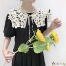 French lace new literary style female lace hollow small shawl Morandi color system fake collar cotto