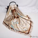 New scarf nautical sailing simulation silk female satin printed square scarf silk scarf