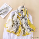 New shawl summer multi-use female imitation cotton linen printing scarf warm fashion magenta silk sc