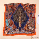 New silk satin new hairy tree printing long silk scarf women in the long section shawl