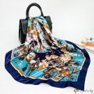 New silk scarf female headscarf French vintage scarf mythical printing large square scarf 90cm shawl