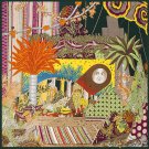 New silk scarf ladies midsummer night orange twill silk simulation silk large silk printing shawl