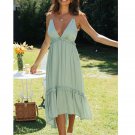 Deep V Neck Backless Sexy Maxi Dress