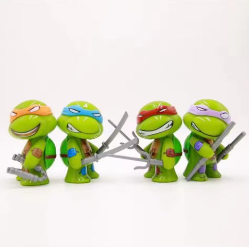 Turtle Power Squad INSPIRED &acirc;�� 4pcs Action Heroes with Movable Joints!