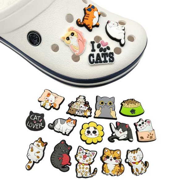 Tiny Zoo Crew: 14PCS Adorable Animal Shoe Charms