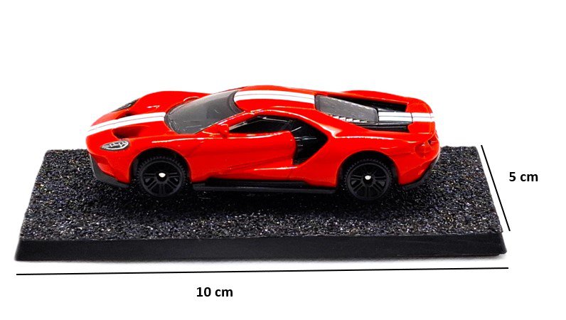 Red Ford GT 2017 Diecast Model Car 1:64 Fridge Magnet Detachable Base