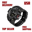 Men's G shock watches Sport Multifunction Waterproof Military Outdoor Stopwatch Black New