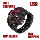 Men's G shock watches Sport Multifunction Waterproof Military Outdoor Stopwatch Red New