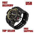 Men's G shock watches Sport Multifunction Military Waterproof Outdoor Stopwatch Gold New
