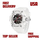 Men's G Shock watches Multifunction Sports  Waterproof Military Outdoor Stopwatch White New