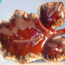 HULL LEAF LARGE BROWN DRIP LEAF DISH