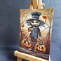 Halloween guy acrylic hand painting aceo miniature