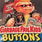 1986 Topps Garbage Pail Kids 12 Button Collection New in Package