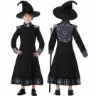 Boy Black Wizard Cosplay Uniform Kid Robe Sorcerer Stage Costumes Witch Fancy Dress