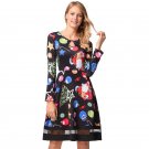 Fashion Xmas Chic Dress Long Sleeve Women Christmas Winter Wear