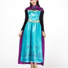 Frozen Anna Costume Carnival Cartoon Princess Fancy Dress Halloween Cosplay Outfit