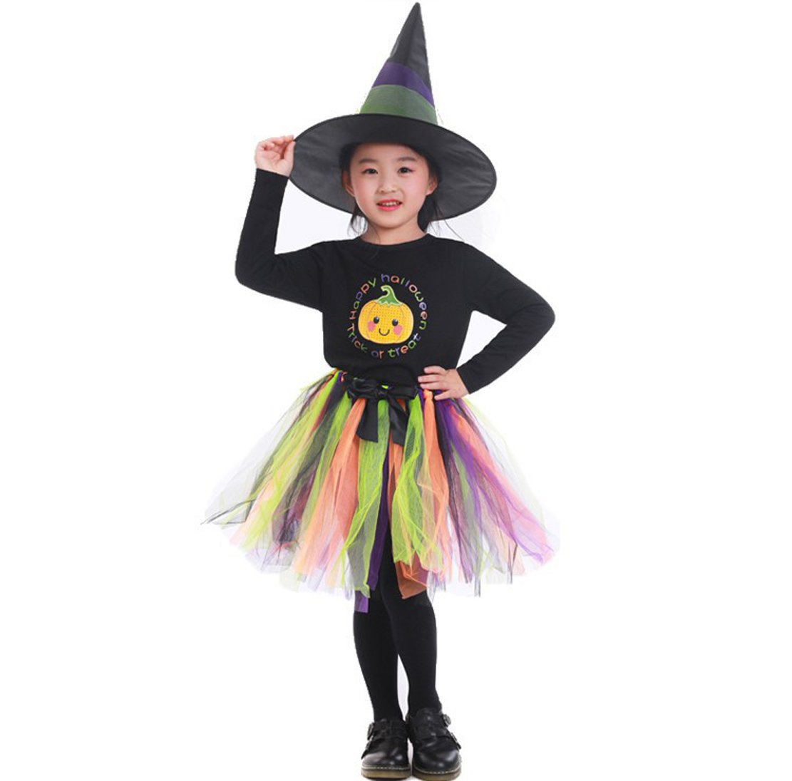 Girl Magic Cosplay Witches Fancy Dress Child Halloween Costume For Devil Stage Performance Uniform