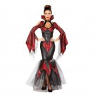Halloween Vampire Costume For Women Black Queen Masquerade Fancy Dress