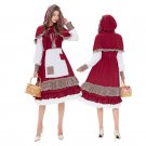 Little Red Riding Hood Costumes Mardi Gras Fairy Tale Fancy Dresses Classic Carnival Cosplay Outfits