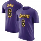 Los Angeles T-shirts James Basketball Tops LA Streetwear No. 6 Basketball Outfits