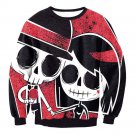 Lover Clothes Fashion Streetwear for Halloween Skull Print Couples Mounted Hoodies