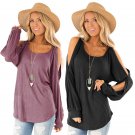 Lantern Sleeve Streetwear Female Fall Hollow Out Tees Autumn Trendy Clothing