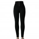 Large Size Button Fly Lift Butts Active Pants Fashion Hook Girdle Trousers High Waist Skinny Bottoms