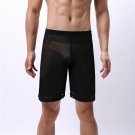 Mesh Summer Lingerie Stitching Slim Ultra-thin Transparent Boxers Plus Size Male Sheer Underpants
